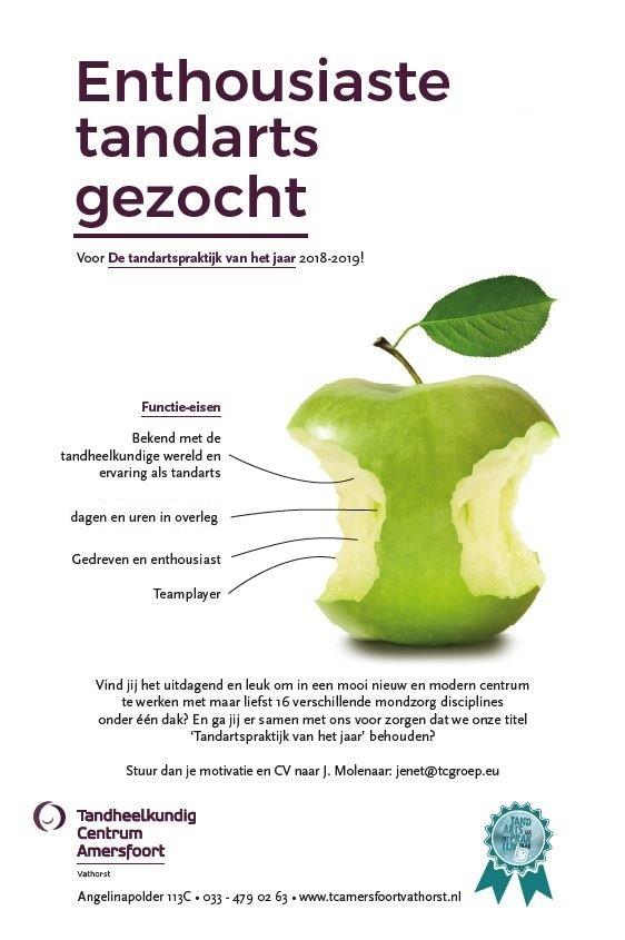 Vacature Tandarts Tandheelkundig Centrum Amersfoort Vathorst